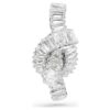 Matrix Tack Pin Baguette Cut, Knot, White, Rhodium Plated