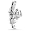 Matrix Tack Pin Baguette Cut, Knot, White, Rhodium Plated
