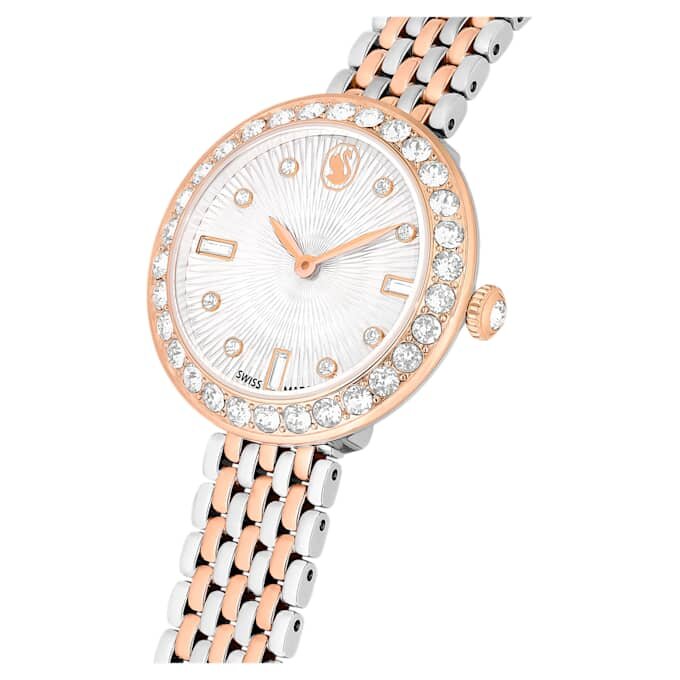 Matrix Tennis 7-Link Watch Swiss Made, Metal Bracelet, Rose Gold Tone, Mixed Metal Finish Matrix Tennis 7-Link Watch Swiss Made, Metal Bracelet, Rose Gold Tone, Mixed Metal Finish