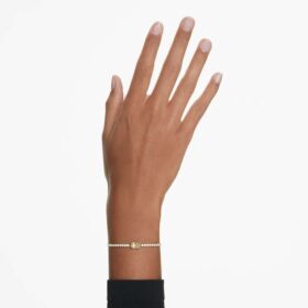 Matrix Tennis Bracelet Mixed Cuts, Caramel, Gold-Tone Plated