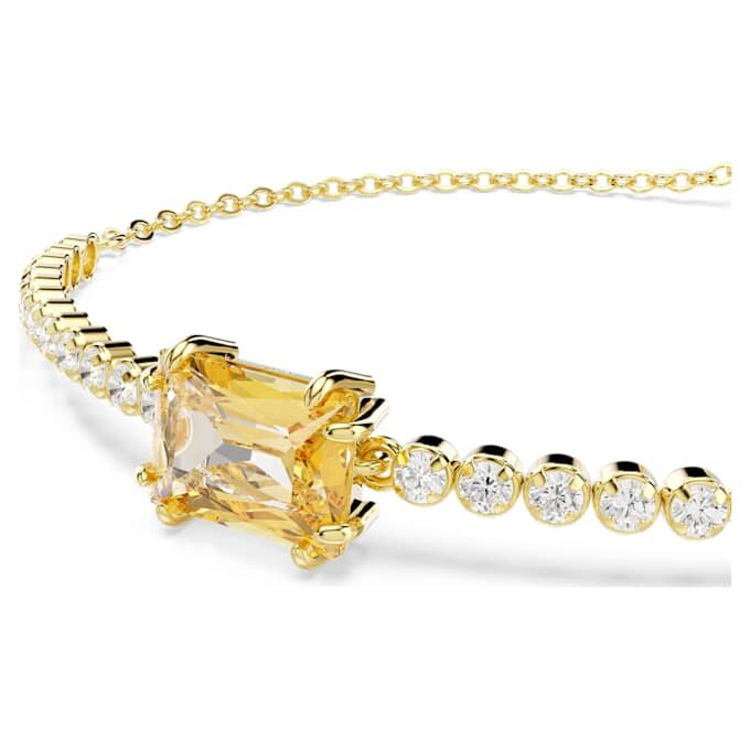 Matrix Tennis Bracelet Mixed Cuts, Caramel, Gold-Tone Plated Matrix Tennis Bracelet Mixed Cuts, Caramel, Gold-Tone Plated