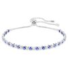 Matrix Tennis Bracelet Mixed Round Cuts, Blue, Rhodium Plated Matrix Tennis Bracelet Mixed Round Cuts, Blue, Rhodium Plated