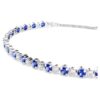 Matrix Tennis Bracelet Mixed Round Cuts, Blue, Rhodium Plated Matrix Tennis Bracelet Mixed Round Cuts, Blue, Rhodium Plated