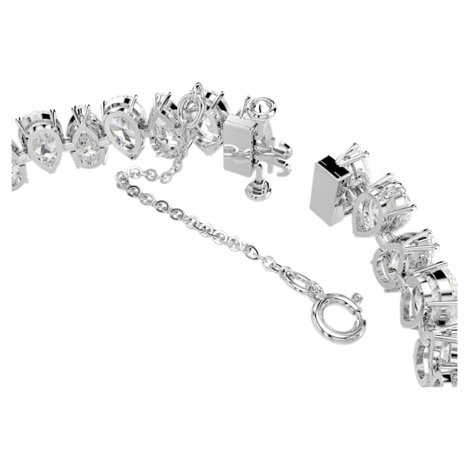 Matrix Tennis Bracelet Pear Cut, White, Rhodium Plated Matrix Tennis Bracelet Pear Cut, White, Rhodium Plated