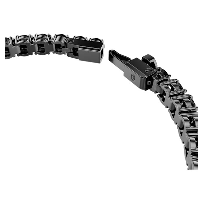 Matrix Tennis Bracelet Round Cut, Black, Ruthenium Plated Matrix Tennis Bracelet Round Cut, Black, Ruthenium Plated
