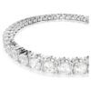 Matrix Tennis Bracelet Round Cut, White, Rhodium Plated Matrix Tennis Bracelet Round Cut, White, Rhodium Plated