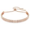 Matrix Tennis Bracelet Round Cut, White, Rose Gold-Tone Plated Matrix Tennis Bracelet Round Cut, White, Rose Gold-Tone Plated