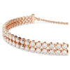 Matrix Tennis Bracelet Round Cut, White, Rose Gold-Tone Plated Matrix Tennis Bracelet Round Cut, White, Rose Gold-Tone Plated