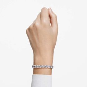 Matrix Tennis Bracelet White, Rhodium Plated Matrix Tennis Bracelet White, Rhodium Plated