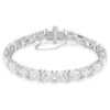 Matrix Tennis Bracelet White, Rhodium Plated Matrix Tennis Bracelet White, Rhodium Plated