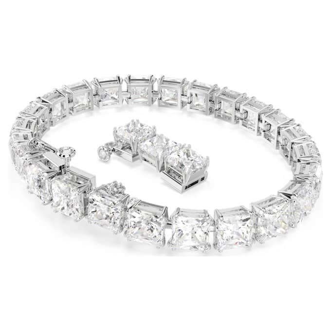Matrix Tennis Bracelet White, Rhodium Plated Matrix Tennis Bracelet White, Rhodium Plated