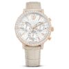 Matrix Tennis Chrono Watch Swiss Made, Leather Strap, Beige, Rose Gold-Tone Finish Matrix Tennis Chrono Watch Swiss Made, Leather Strap, Beige, Rose Gold-Tone Finish