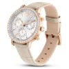 Matrix Tennis Chrono Watch Swiss Made, Leather Strap, Beige, Rose Gold-Tone Finish Matrix Tennis Chrono Watch Swiss Made, Leather Strap, Beige, Rose Gold-Tone Finish