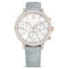 Matrix Tennis Chrono Watch Swiss Made, Leather Strap, Gray, Champagne Gold-Tone Finish Matrix Tennis Chrono Watch Swiss Made, Leather Strap, Gray, Champagne Gold-Tone Finish
