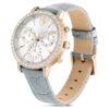 Matrix Tennis Chrono Watch Swiss Made, Leather Strap, Gray, Champagne Gold-Tone Finish Matrix Tennis Chrono Watch Swiss Made, Leather Strap, Gray, Champagne Gold-Tone Finish