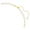 Matrix Tennis Necklace Crystal Pearl, Round Cut, White, Gold-Tone Plated Matrix Tennis Necklace Crystal Pearl, Round Cut, White, Gold-Tone Plated