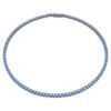 Matrix Tennis Necklace Round Cut, Blue, Ruthenium Plated Matrix Tennis Necklace Round Cut, Blue, Ruthenium Plated
