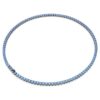 Matrix Tennis Necklace Round Cut, Blue, Ruthenium Plated Matrix Tennis Necklace Round Cut, Blue, Ruthenium Plated