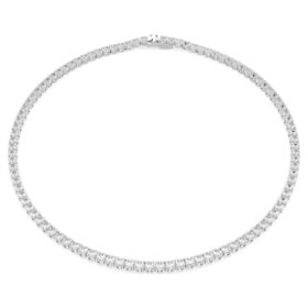 Matrix Tennis Necklace Round Cut, White, Rhodium Plated Matrix Tennis Necklace Round Cut, White, Rhodium Plated