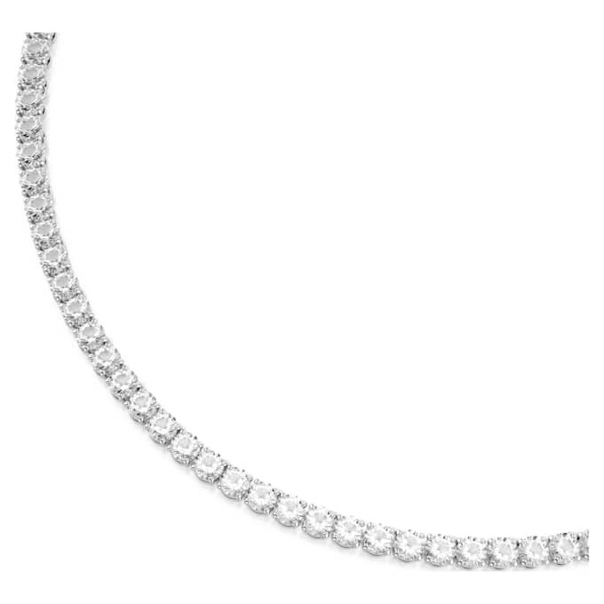 Matrix Tennis Necklace Round Cut, White, Rhodium Plated Matrix Tennis Necklace Round Cut, White, Rhodium Plated