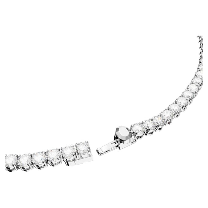 Matrix Tennis Set Round Cut, White, Rhodium Plated Matrix Tennis Set Round Cut, White, Rhodium Plated