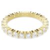 Matrix Vittore Band Ring Round Cut, White, Gold-Tone Plated Matrix Vittore Band Ring Round Cut, White, Gold-Tone Plated