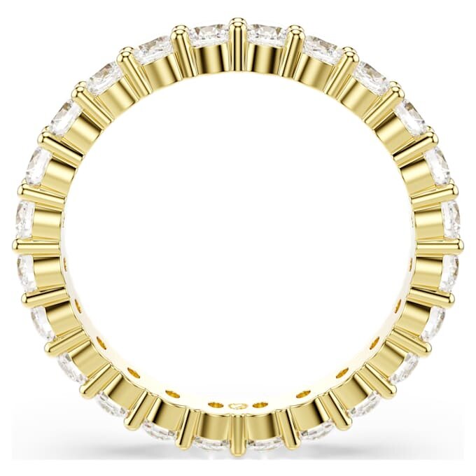 Matrix Vittore Band Ring Round Cut, White, Gold-Tone Plated Matrix Vittore Band Ring Round Cut, White, Gold-Tone Plated