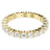 Matrix Vittore Band Ring Round Cut, White, Gold-Tone Plated Matrix Vittore Band Ring Round Cut, White, Gold-Tone Plated