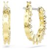 Matrix Vittore Hoop Earrings Round Cut, White, Gold-Tone Plated Matrix Vittore Hoop Earrings Round Cut, White, Gold-Tone Plated