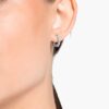 Matrix Vittore Hoop Earrings Round Cut, White, Rhodium Plated Matrix Vittore Hoop Earrings Round Cut, White, Rhodium Plated