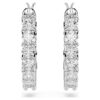 Matrix Vittore Hoop Earrings Round Cut, White, Rhodium Plated Matrix Vittore Hoop Earrings Round Cut, White, Rhodium Plated