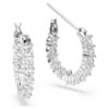Matrix Vittore Hoop Earrings Round Cut, White, Rhodium Plated Matrix Vittore Hoop Earrings Round Cut, White, Rhodium Plated
