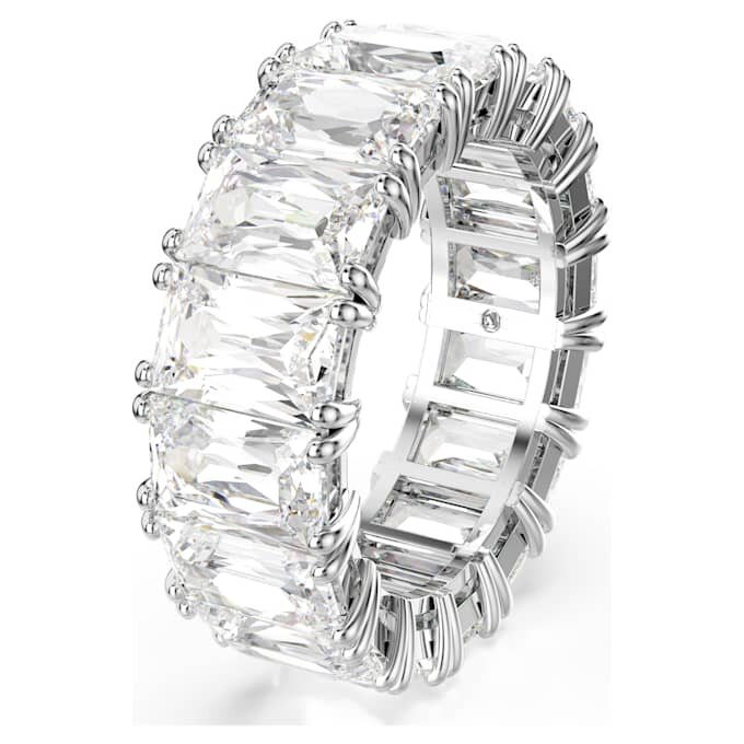 Matrix Vittore Ring Baguette Cut, White, Rhodium Plated Matrix Vittore Ring Baguette Cut, White, Rhodium Plated