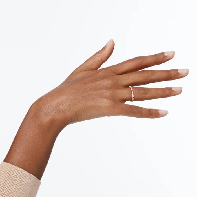 Matrix Vittore Ring Marquise Cut, White, Rose Gold-Tone Plated Matrix Vittore Ring Marquise Cut, White, Rose Gold-Tone Plated