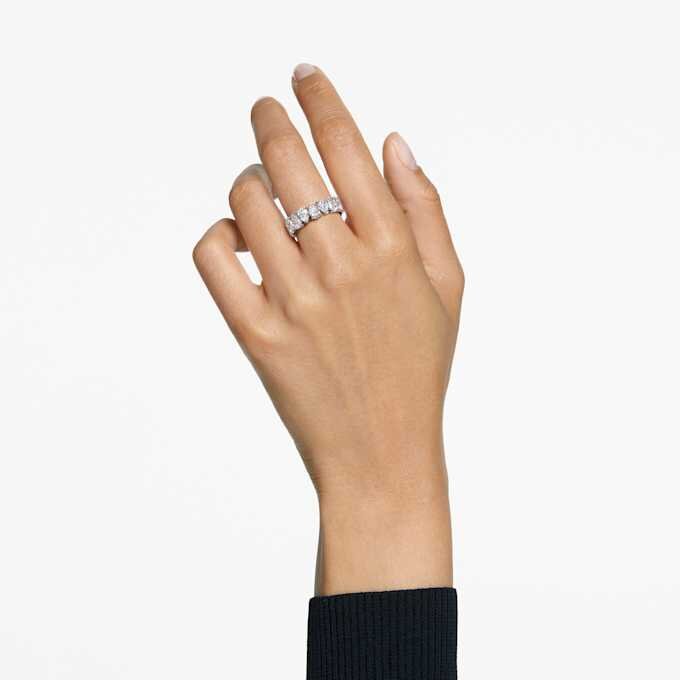 Matrix Vittore Ring Pear Cut, White, Silver-Tone Finish Matrix Vittore Ring Pear Cut, White, Silver-Tone Finish