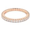 Matrix Vittore Ring Round Cut, White, Rose Gold-Tone Plated Matrix Vittore Ring Round Cut, White, Rose Gold-Tone Plated