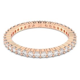 Matrix Vittore Ring Round Cut, White, Rose Gold-Tone Plated