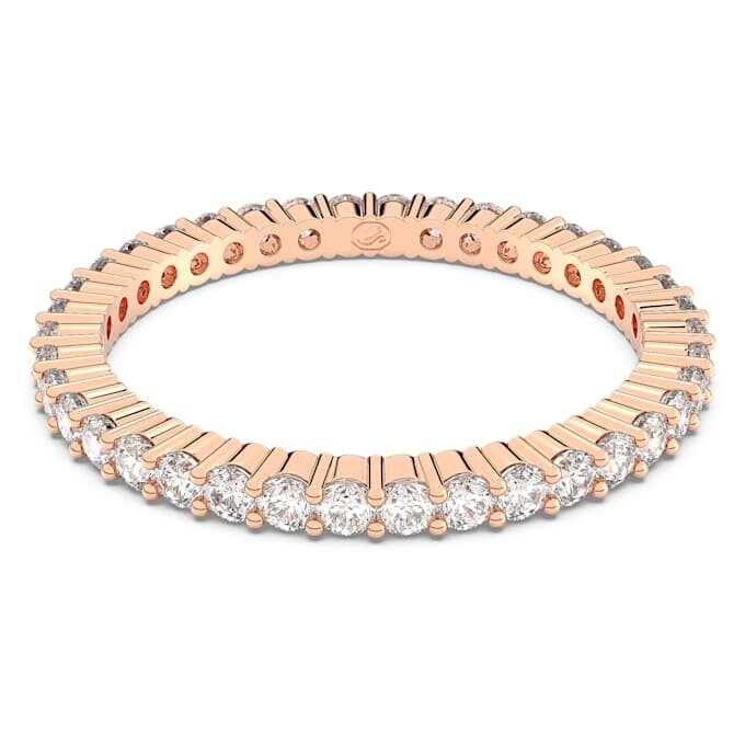Matrix Vittore Ring Round Cut, White, Rose Gold-Tone Plated Matrix Vittore Ring Round Cut, White, Rose Gold-Tone Plated