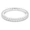 Matrix Vittore Ring Round Cut, White, Silver-Tone Finish Matrix Vittore Ring Round Cut, White, Silver-Tone Finish