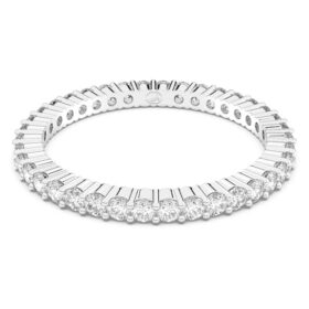 Matrix Vittore Ring Round Cut, White, Silver-Tone Finish Matrix Vittore Ring Round Cut, White, Silver-Tone Finish