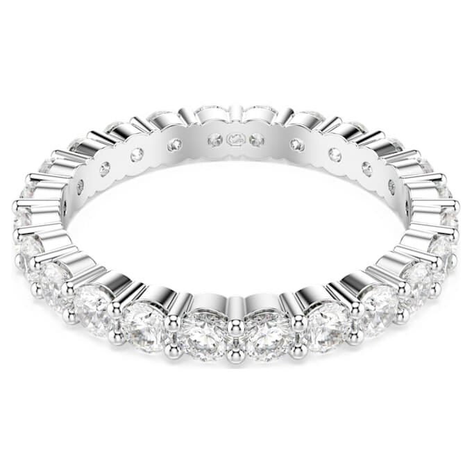 Matrix Vittore Ring Round Cut, White, Silver-Tone Finish Matrix Vittore Ring Round Cut, White, Silver-Tone Finish