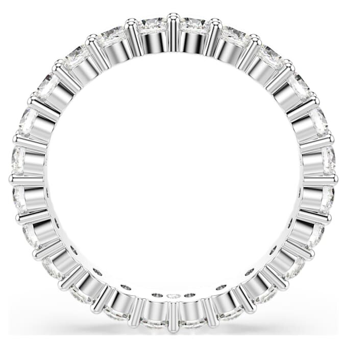 Matrix Vittore Ring Round Cut, White, Silver-Tone Finish Matrix Vittore Ring Round Cut, White, Silver-Tone Finish
