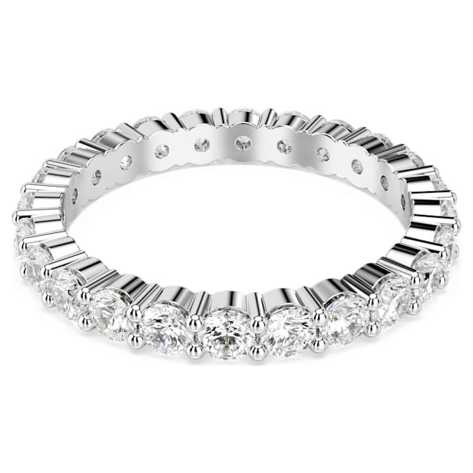 Matrix Vittore Ring Round Cut, White, Silver-Tone Finish Matrix Vittore Ring Round Cut, White, Silver-Tone Finish