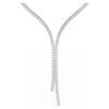 Matrix Y Necklace Round Cut, White, Rhodium Plated Matrix Y Necklace Round Cut, White, Rhodium Plated