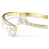 Mesmera Bangle Heart, White, Gold-Tone Plated
