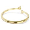 Mesmera Bangle Heart, White, Gold-Tone Plated