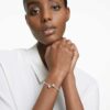 Mesmera Bangle Heart, White, Rhodium Plated Mesmera Bangle Heart, White, Rhodium Plated