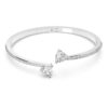 Mesmera Bangle Heart, White, Rhodium Plated Mesmera Bangle Heart, White, Rhodium Plated