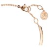Mesmera Bangle Mixed Cuts, White, Rose Gold-Tone Plated Mesmera Bangle Mixed Cuts, White, Rose Gold-Tone Plated