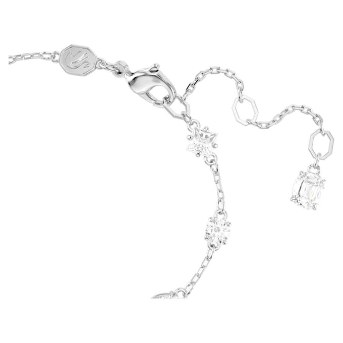 Mesmera Bracelet Mixed Cuts, Scattered Design, White, Rhodium Plated Mesmera Bracelet Mixed Cuts, Scattered Design, White, Rhodium Plated